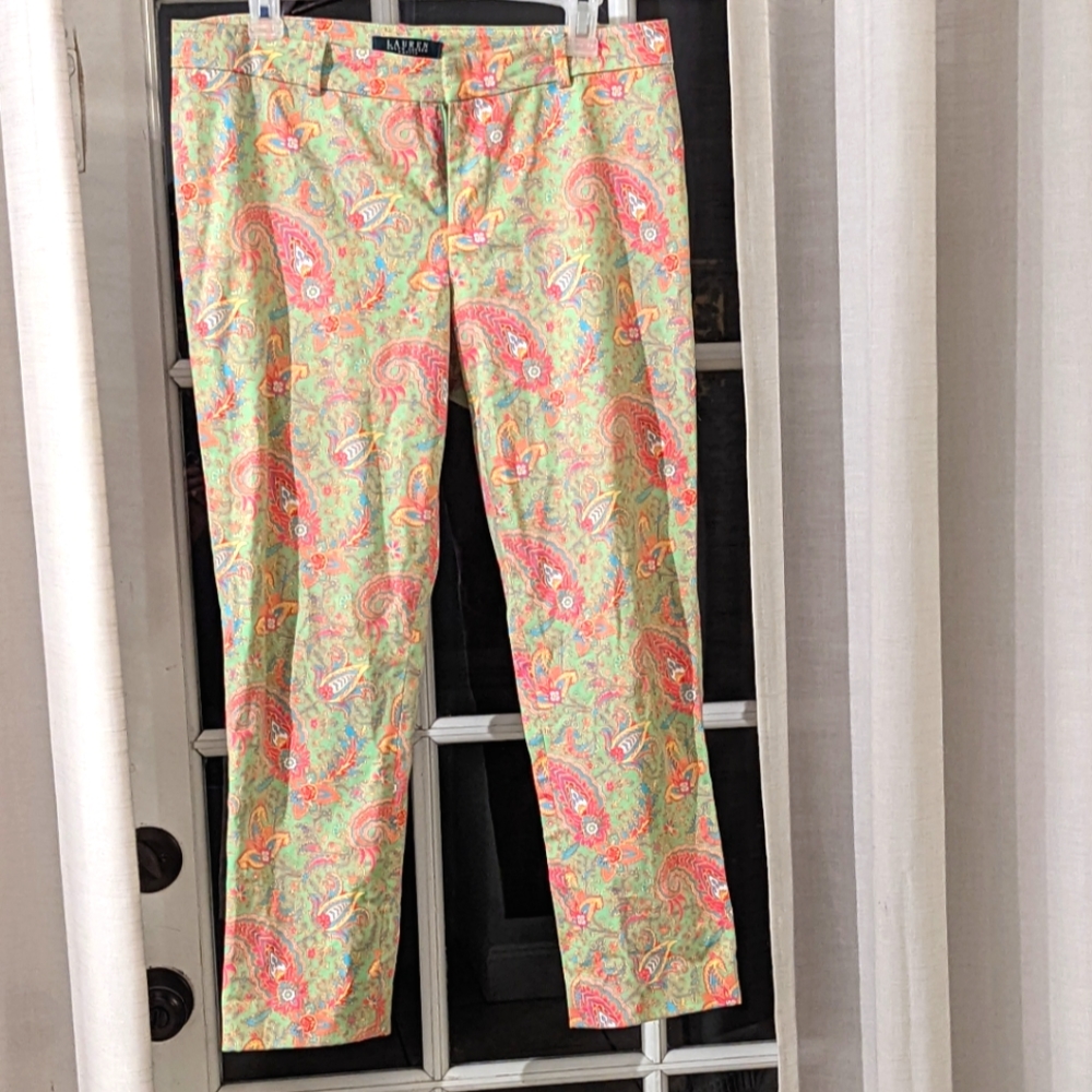 Lauren Ralph Lauren Paisley Ankle Pants - Multicolor